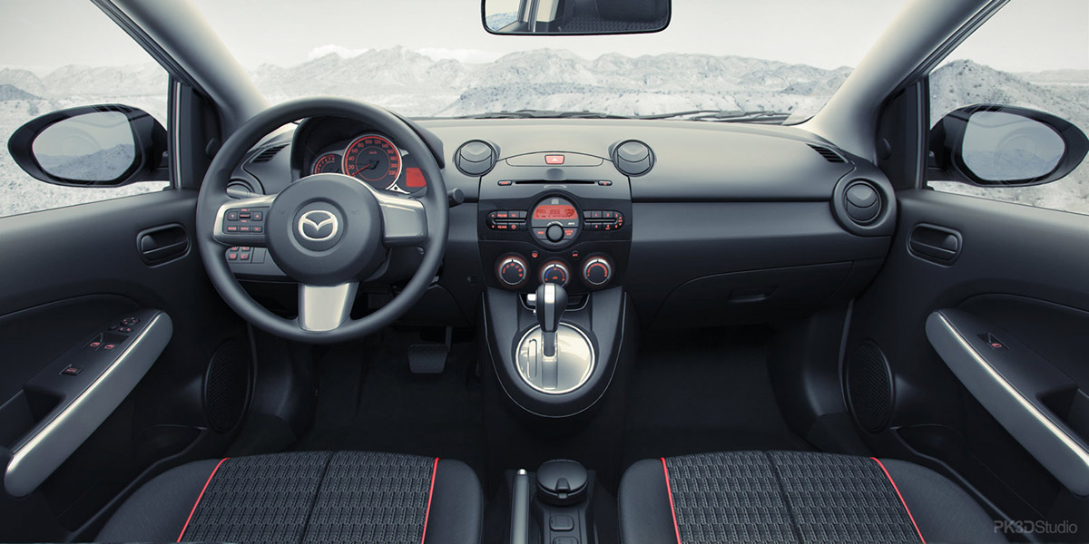 diseño interior Mazda2